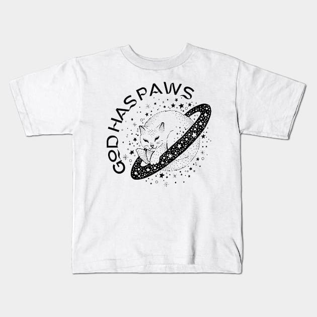 God has Paws Kids T-Shirt by Purrrfect Spot